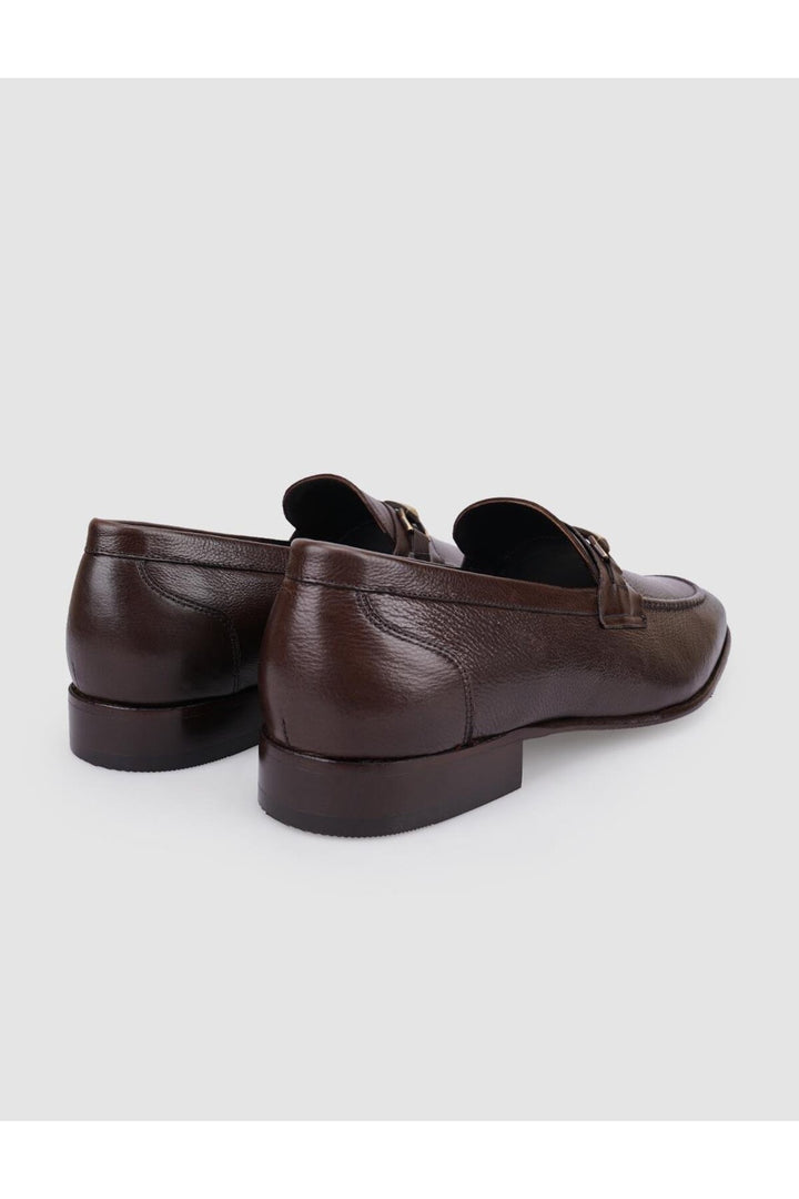 Cabani Shoes Chaussures classiques pour hommes en cuir véritable 100% marron avec boucle. - Marron