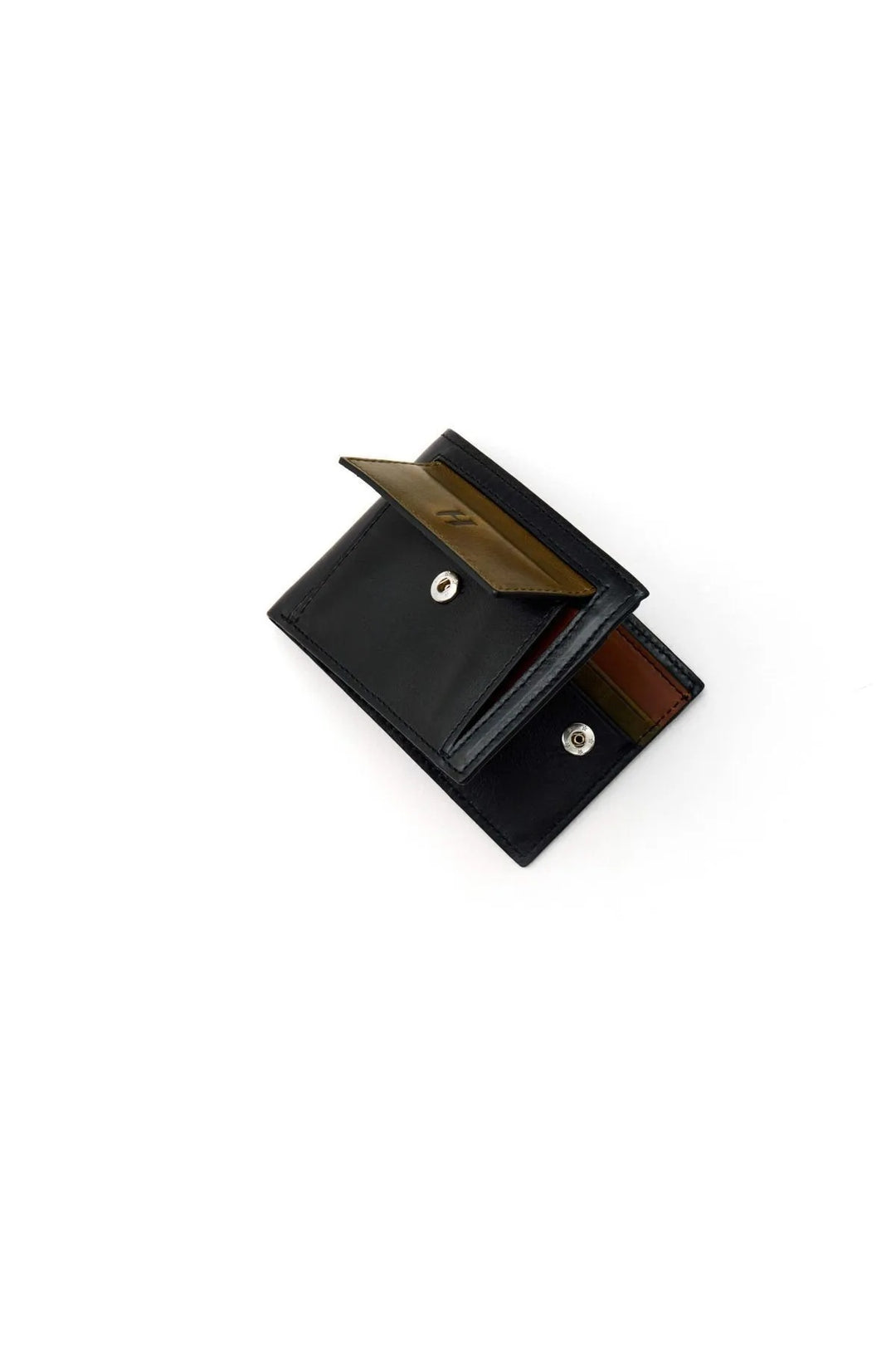helmbrook Portefeuille en cuir véritable pour homme - Conception de poche multi-baie protégée par RFID - Rigby - Noir - Kaki