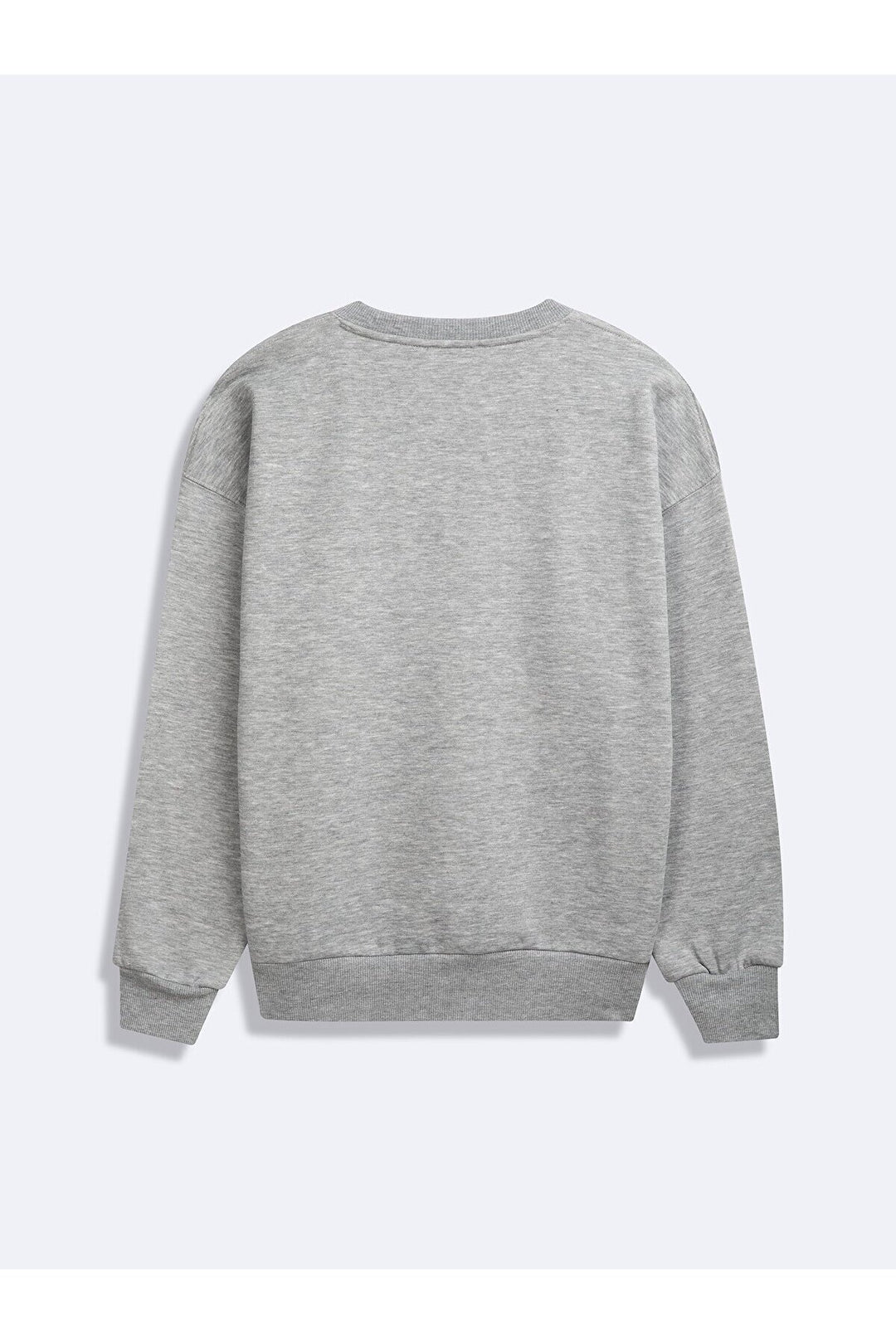 LTB Sweat-shirt gris imprimé à manches longues et col zéro - Griṡ_203