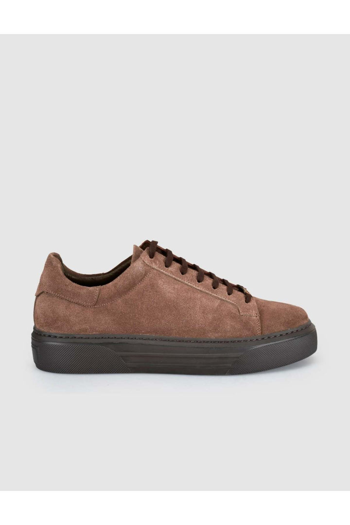 Cabani Shoes Baskets pour hommes en cuir suédé vison véritable - Multicolore