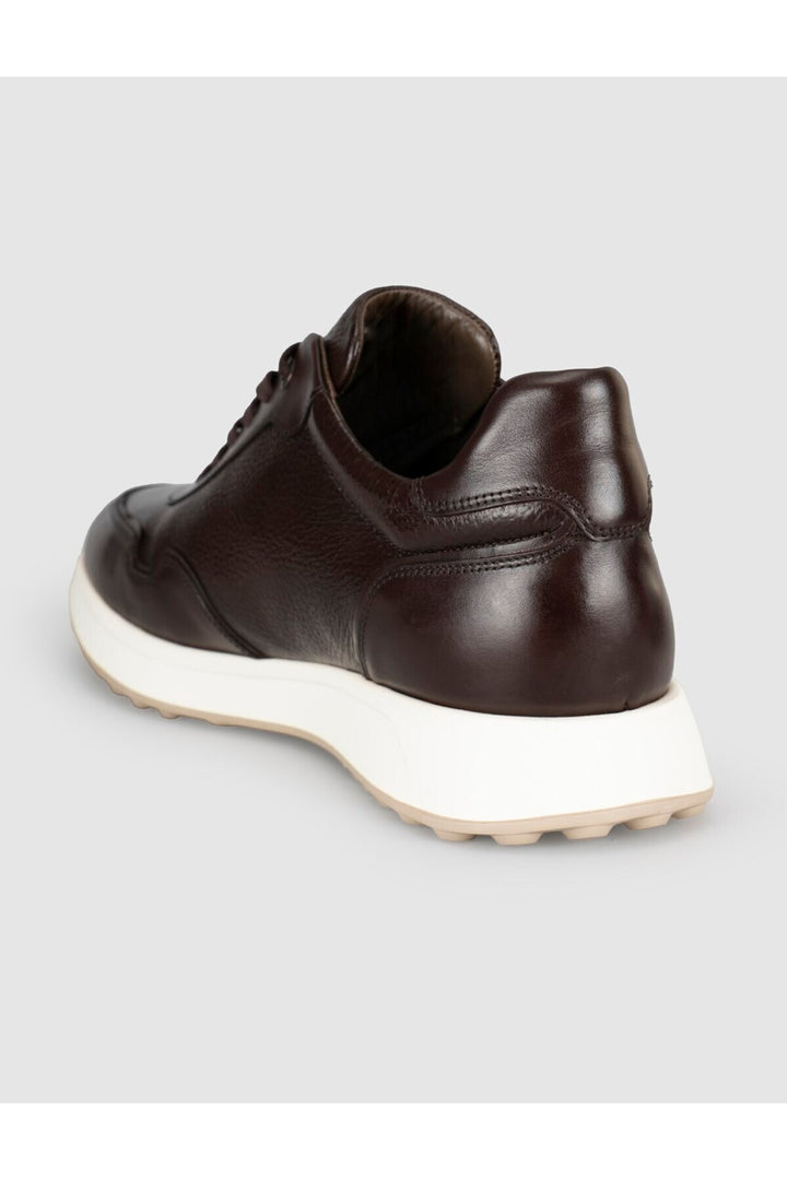 Cabani Shoes Baskets en cuir véritable pour homme marron - Marron