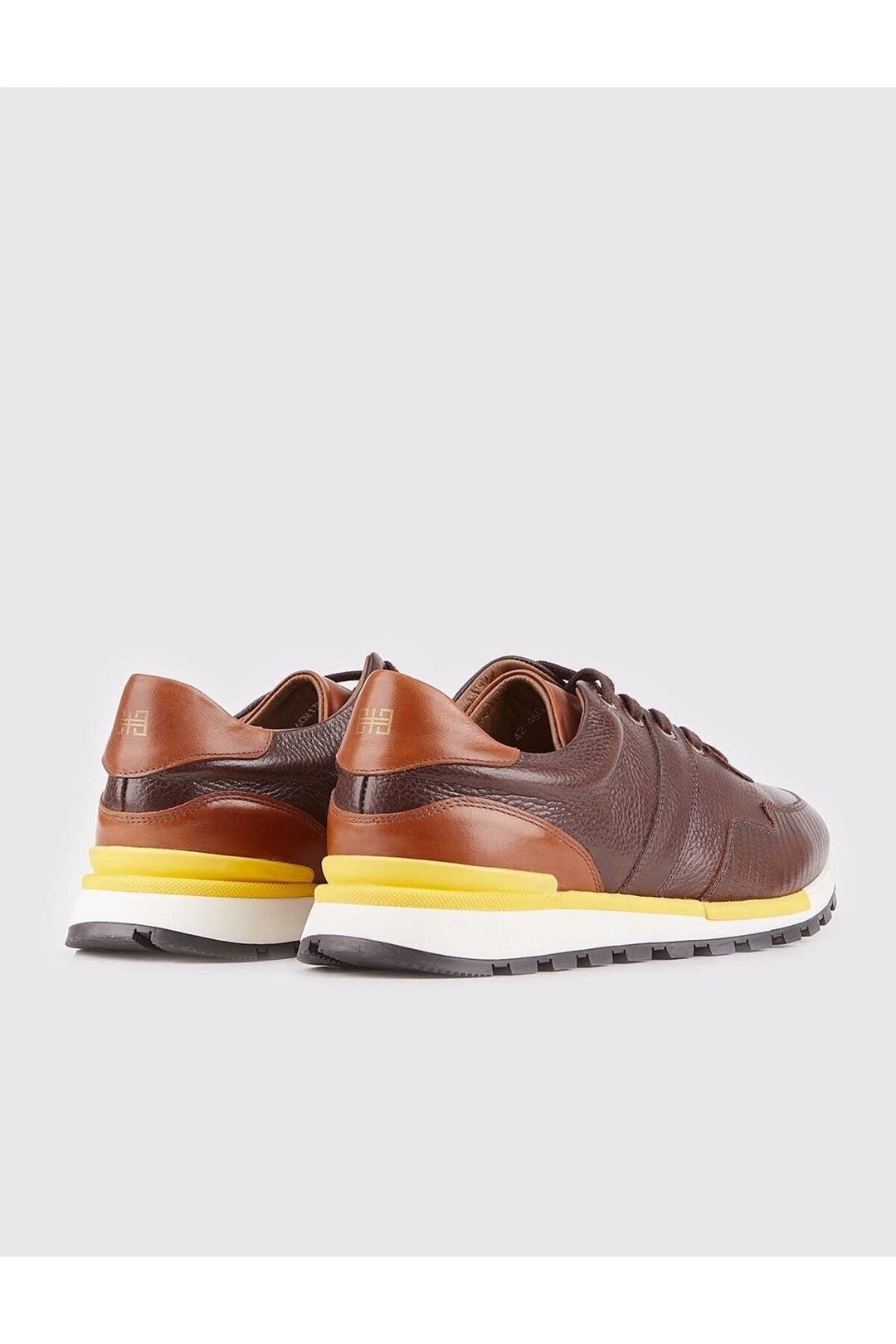 Cabani Shoes Chaussures de ville pour hommes en cuir véritable marron à lacets - Marron