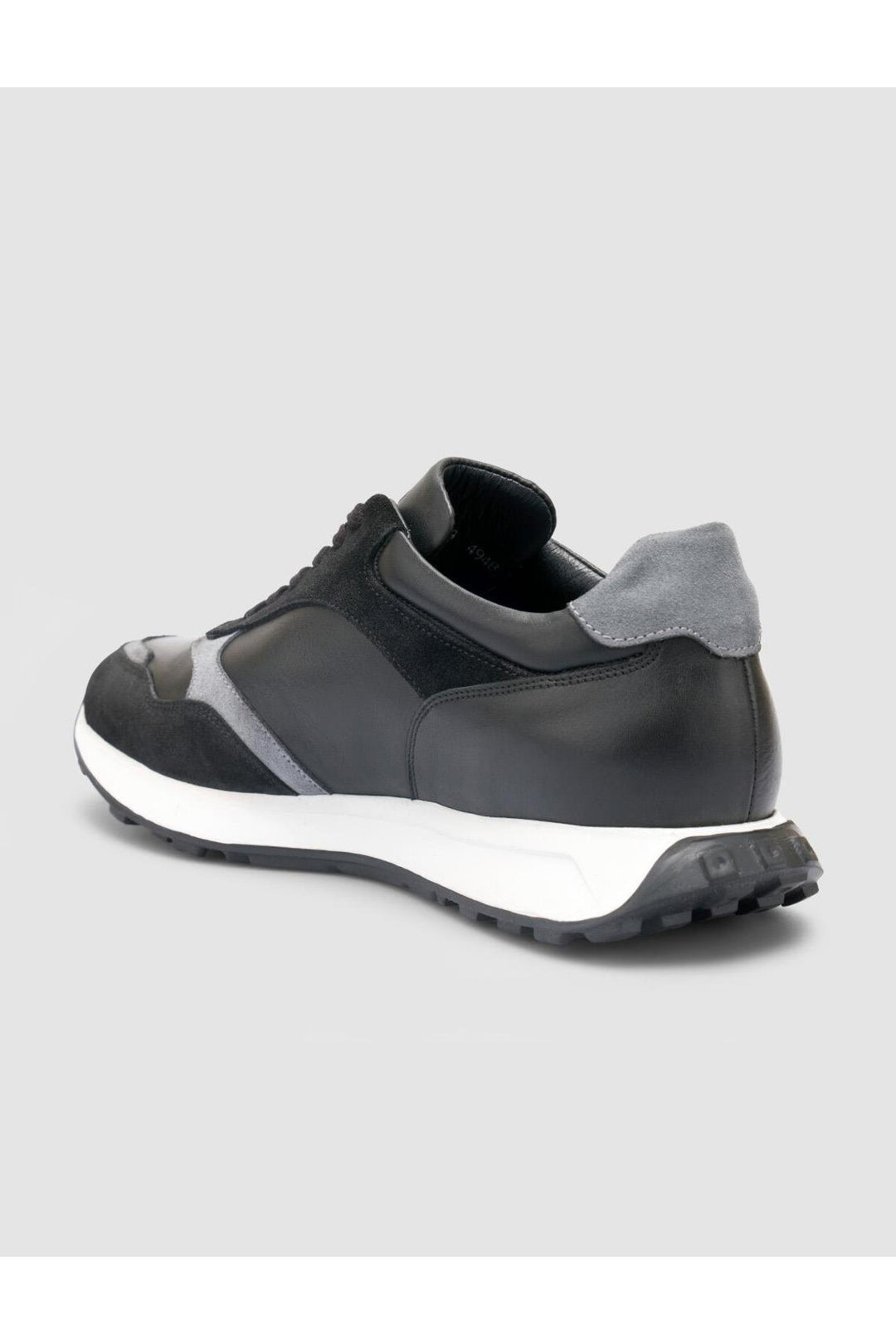 Cabani Shoes Chaussures de sport pour hommes en cuir véritable noir à lacets 100% - Noir