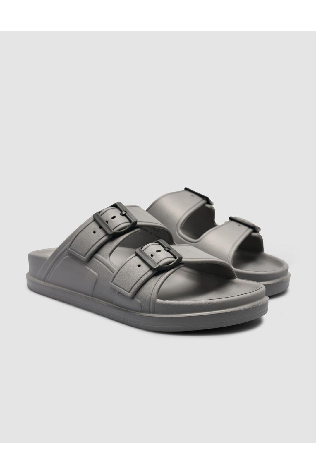 Cabani Shoes Capri Premium Sandales pour hommes en Eva à double boucle gris foncé - Anthracite