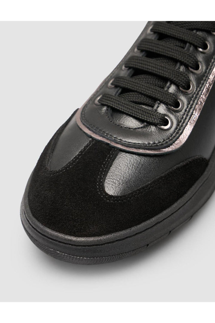 Cabani Shoes Chaussures pour femmes en cuir véritable mélangé en daim noir à 100% - Noir