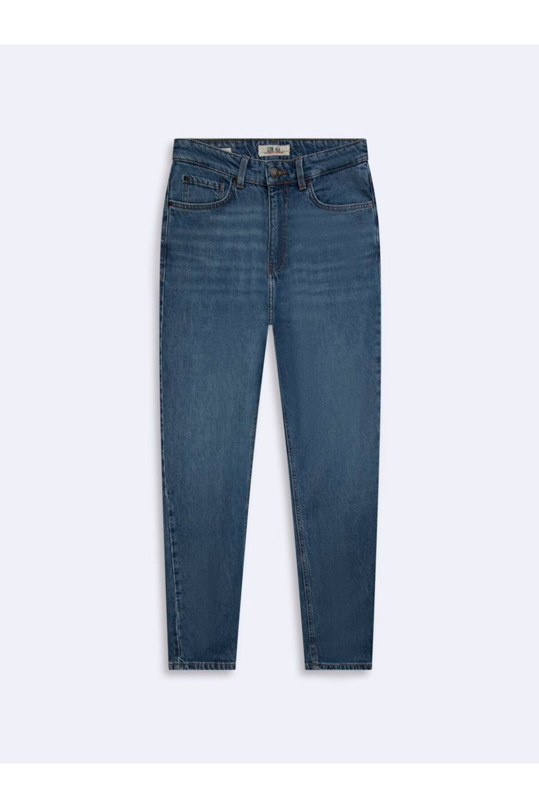 LTB Pantalon Jean Indigo Taille Haute Elvira Jambe Rétrécie - Bleu