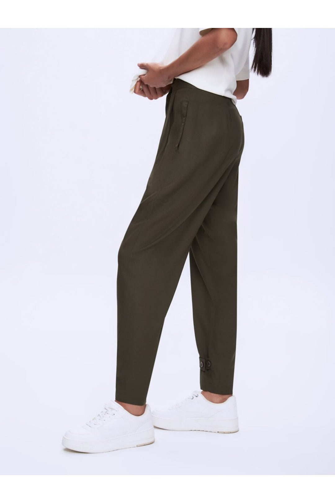 LTB Pantalon vert régulier uni