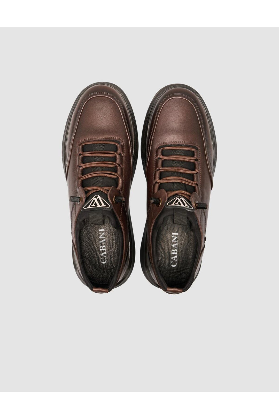 Cabani Shoes Chaussures de sport pour hommes marron avec lacets - Marron