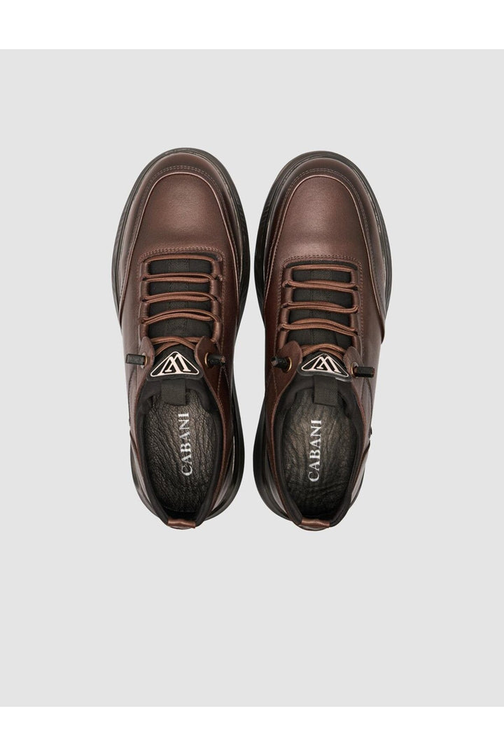 Cabani Shoes Chaussures de sport pour hommes marron avec lacets - Marron