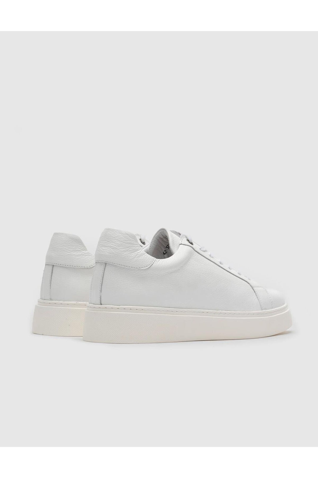 Cabani Shoes Chaussures de sport pour hommes en cuir véritable blanches à lacets. - Blanc