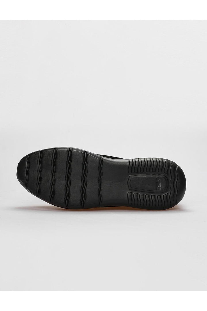 Cabani Shoes Bottines quotidiennes pour hommes en cuir véritable noir avec lacets et fourrure. - Multicolore