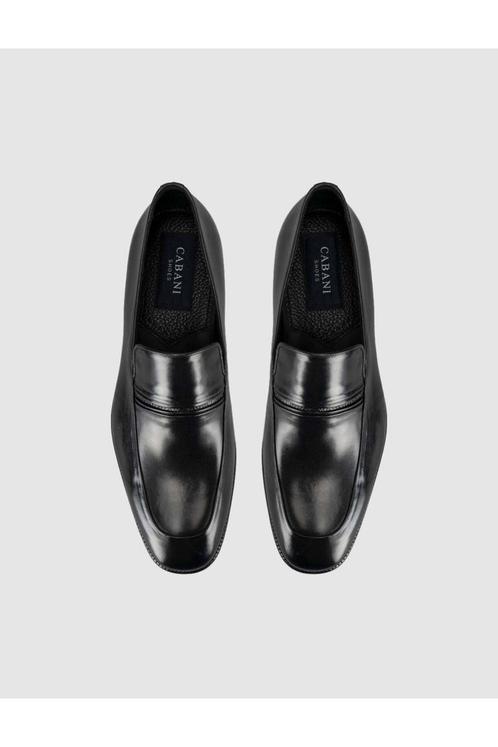 Cabani Shoes Chaussures classiques pour hommes en cuir noir premium - Multicolore
