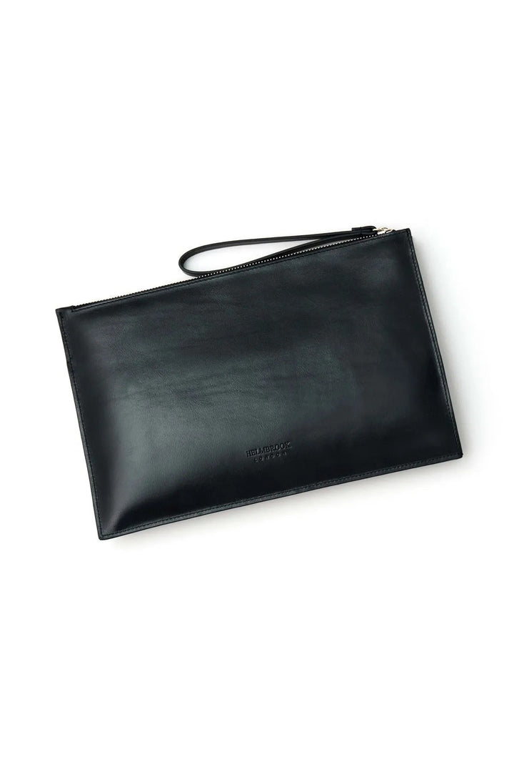 helmbrook Sac Portefeuille en Cuir Véritable pour Femme Zippé RFID Protégé Beverly Black