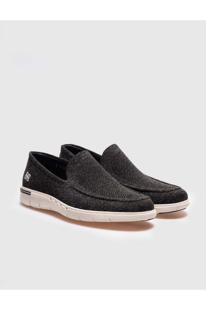 Cabani Shoes Chaussures de ville pour hommes en tricot noir - Multicolore