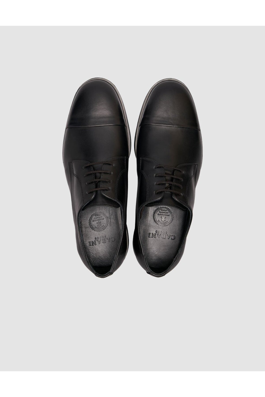 Cabani Shoes Chaussures classiques pour hommes en cuir véritable de veau noir à lacets - Multicolore