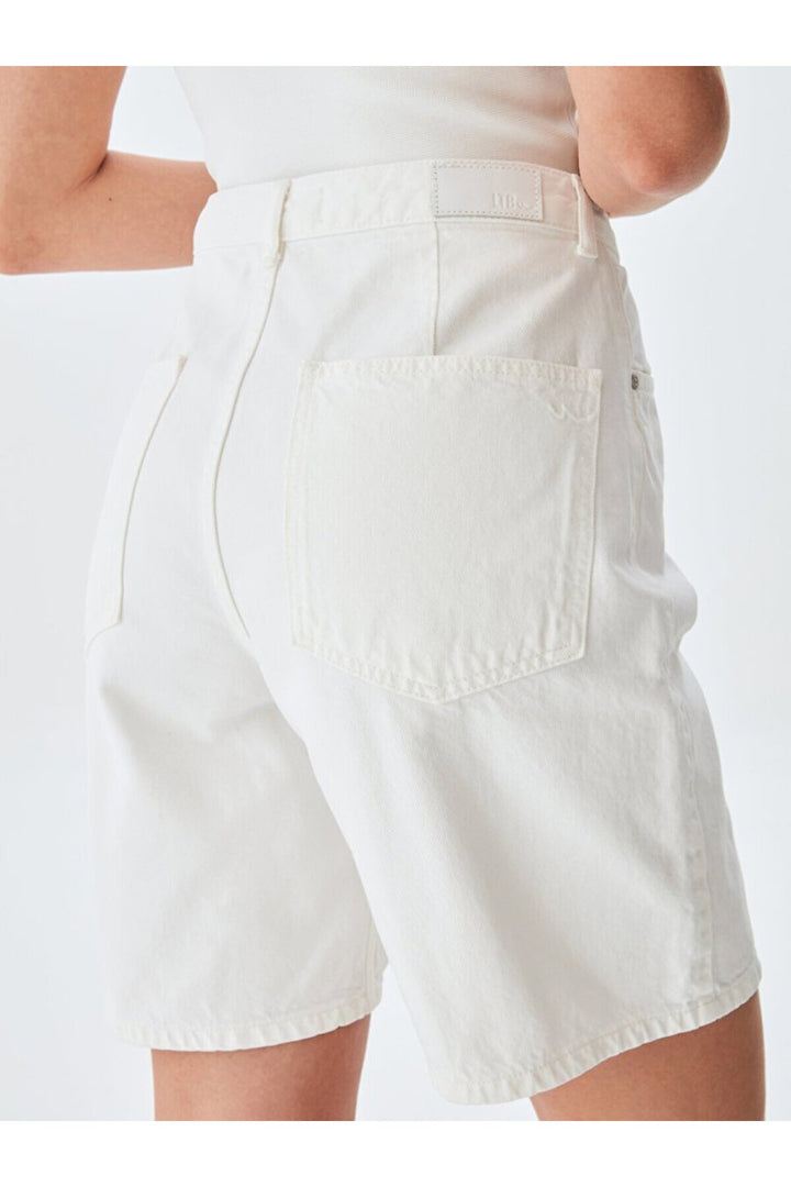 LTB Lores X Short en Jean Taille Haute Coupe Relaxed - Blanc_