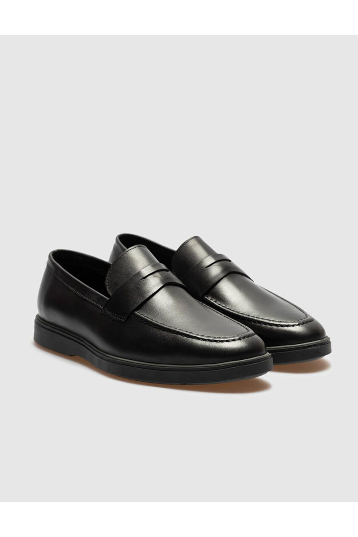 Cabani Shoes Chaussures de ville pour hommes en cuir véritable noires - Noir