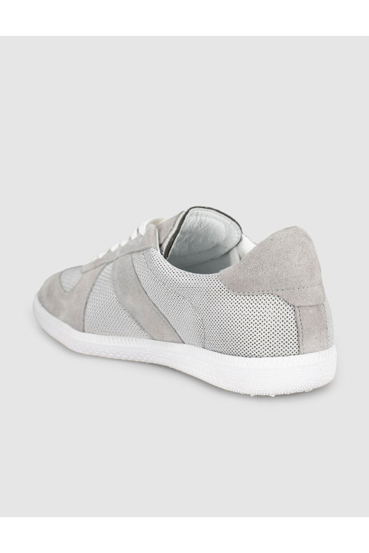 Cabani Shoes Baskets femme en cuir véritable suédé gris clair - Gris