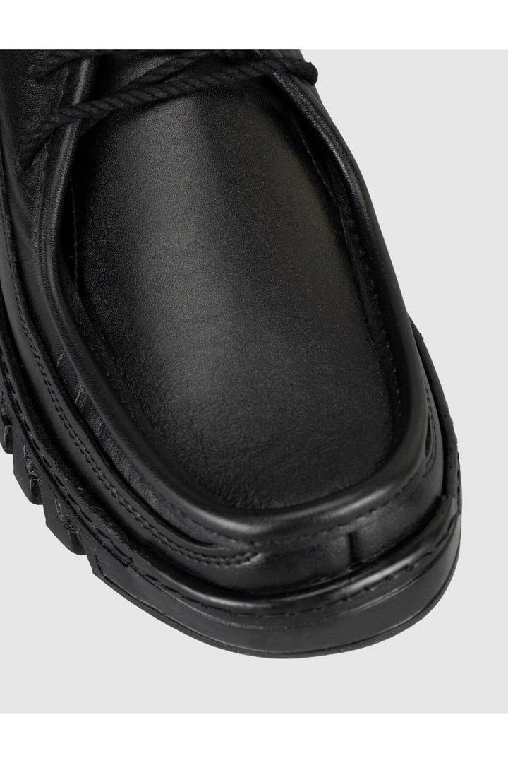 Cabani Shoes Chaussures de confort quotidiennes pour hommes en cuir véritable noires - Noir