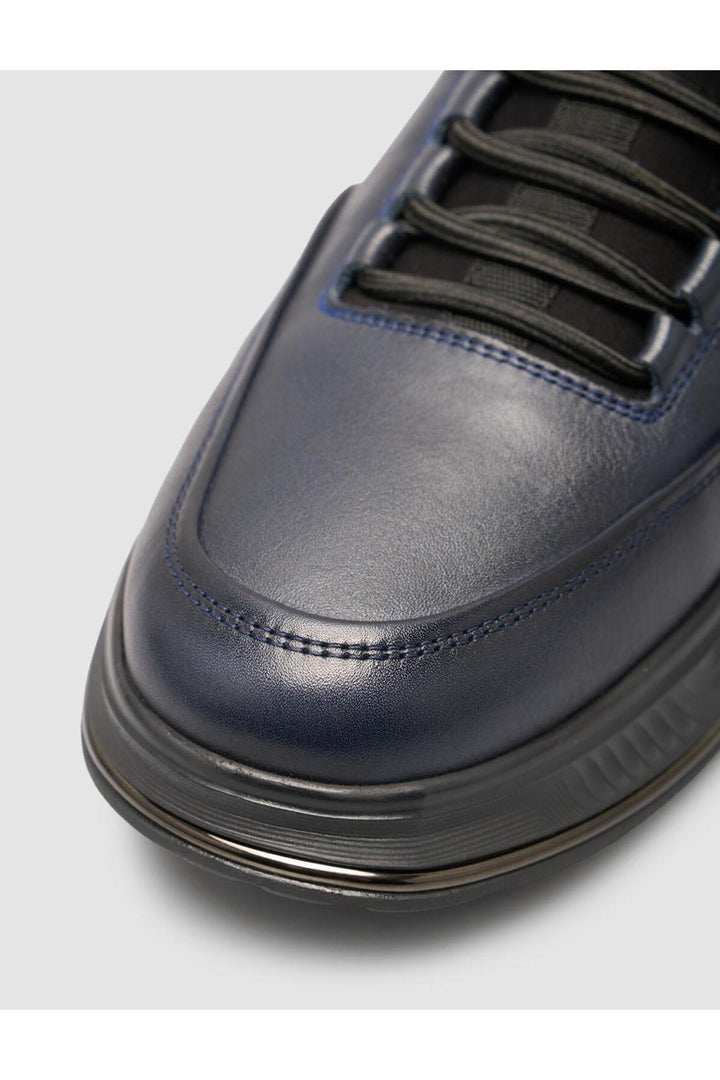 Cabani Shoes Chaussures de sport pour hommes à lacets bleu marine - Bleu marine