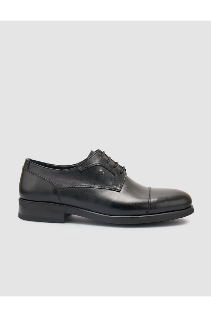 Cabani Shoes Chaussures classiques pour hommes en cuir véritable noir à lacets 100% - Multicolore