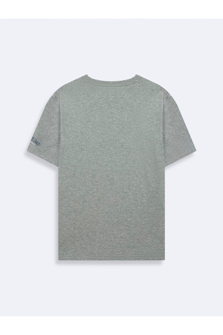 LTB T-shirt Gris Relaxed Imprimé au Niveau des Manches - Gris
