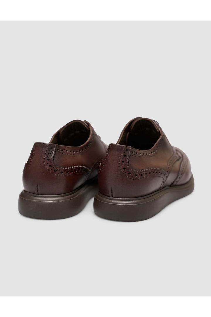 Cabani Shoes Chaussures de ville pour hommes en cuir véritable marron à lacets Eva Taban - Multicolore