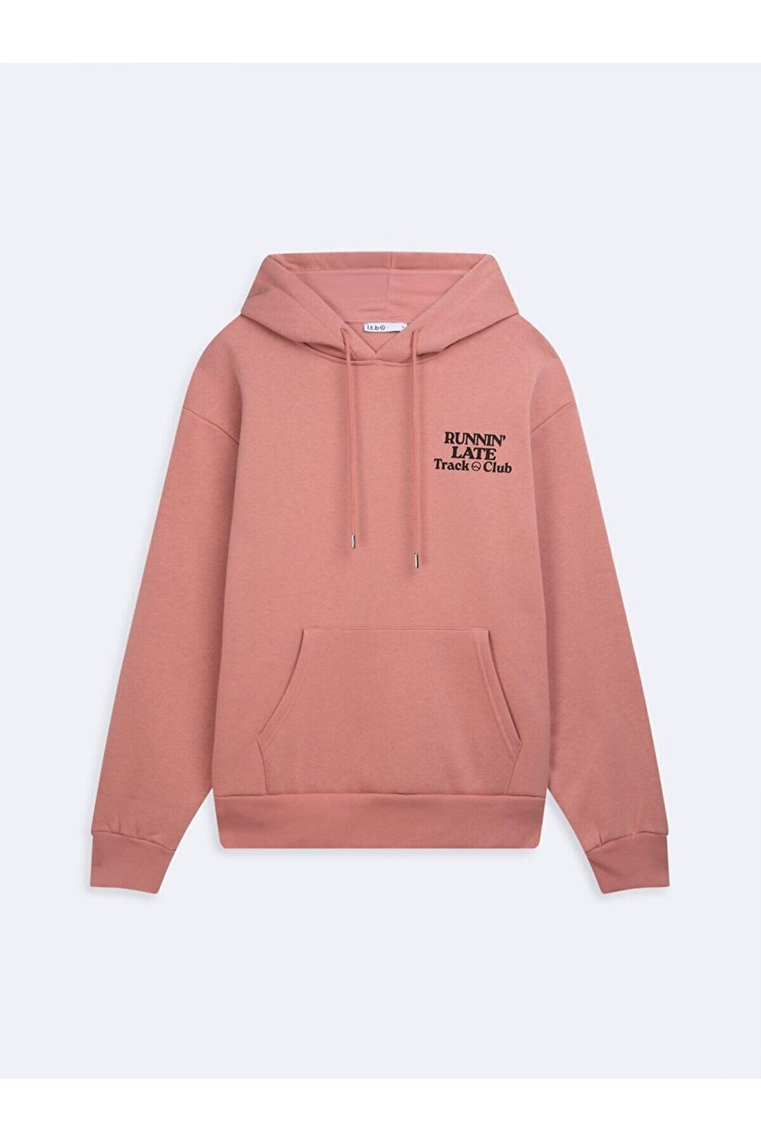 LTB Sweat-shirt rose imprimé à capuche et manches longues
