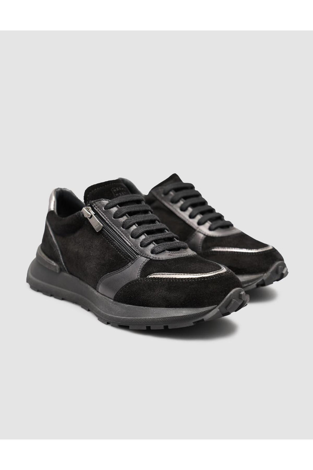 Cabani Shoes Vadano MonaMae %100 Cuir Suédé Noir Femme Sneaker - Multicolore
