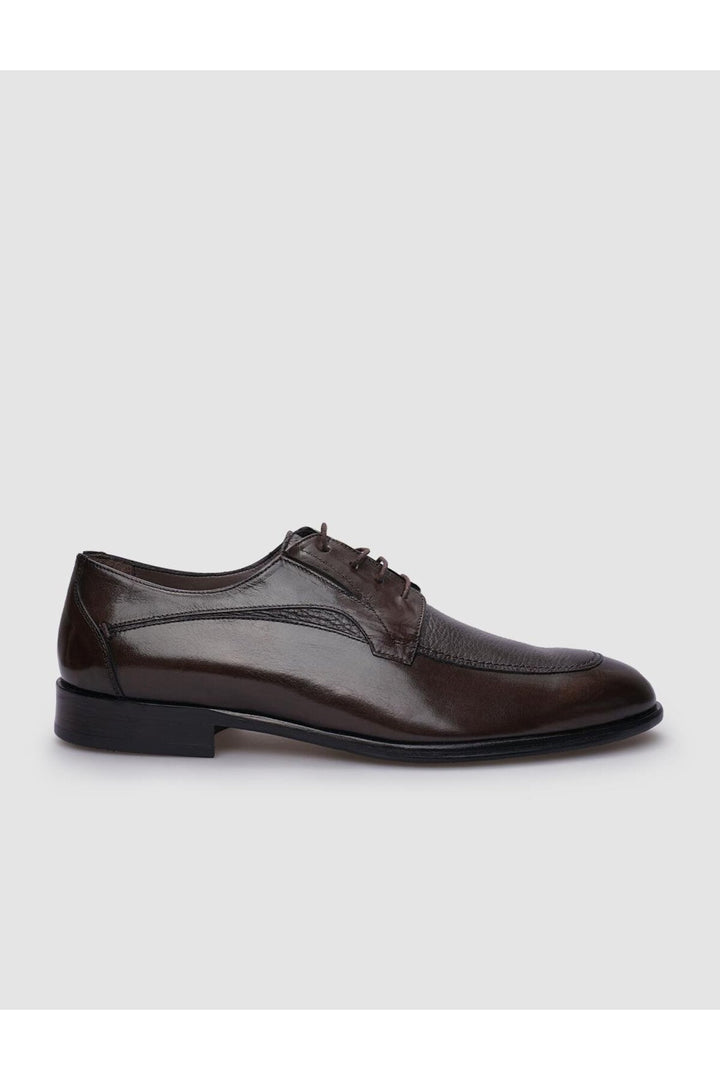 Cabani Shoes Chaussures classiques pour hommes en cuir véritable marron à lacets 100% - Marron
