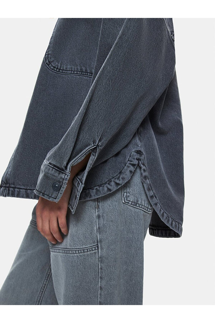 LTB Jeannıe Chemise en Jean Oversize - Gris