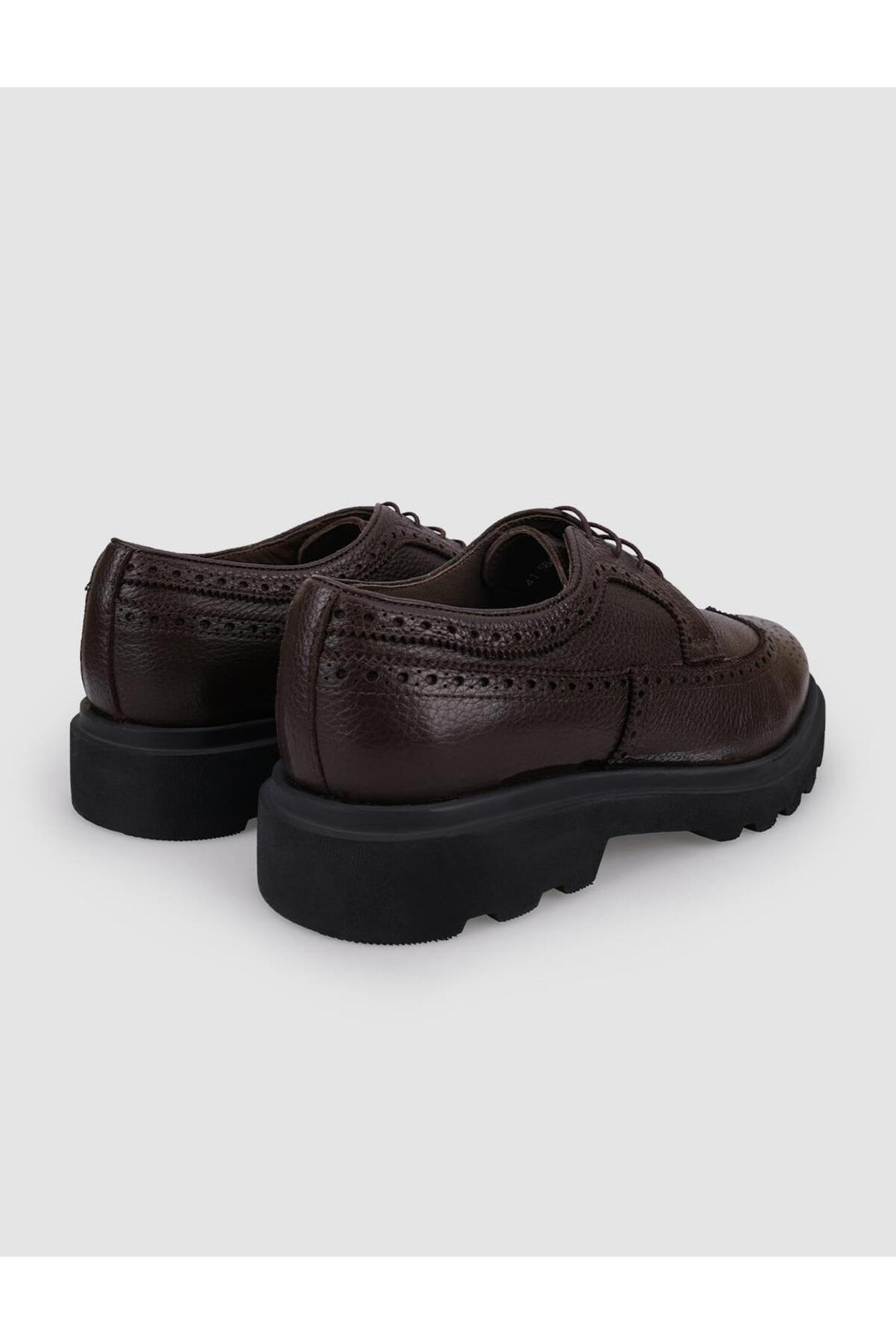 Cabani Shoes Chaussures de ville pour hommes en cuir véritable 100 % marron à lacets - Marron