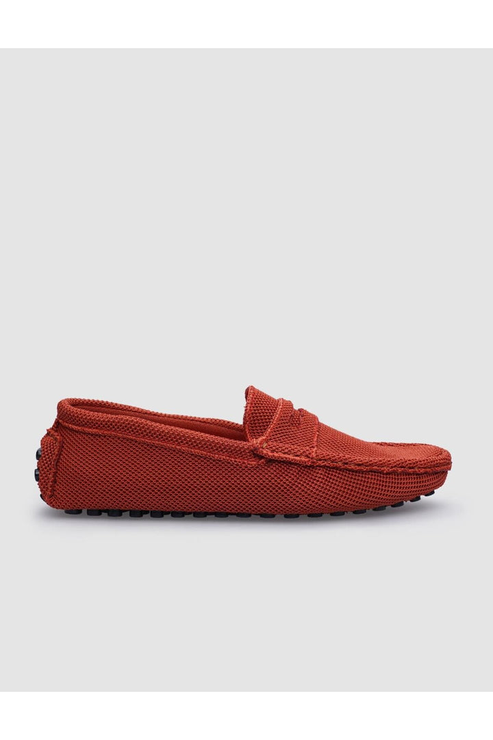 Cabani Shoes Tricot Orange Homme Loafer - Orange