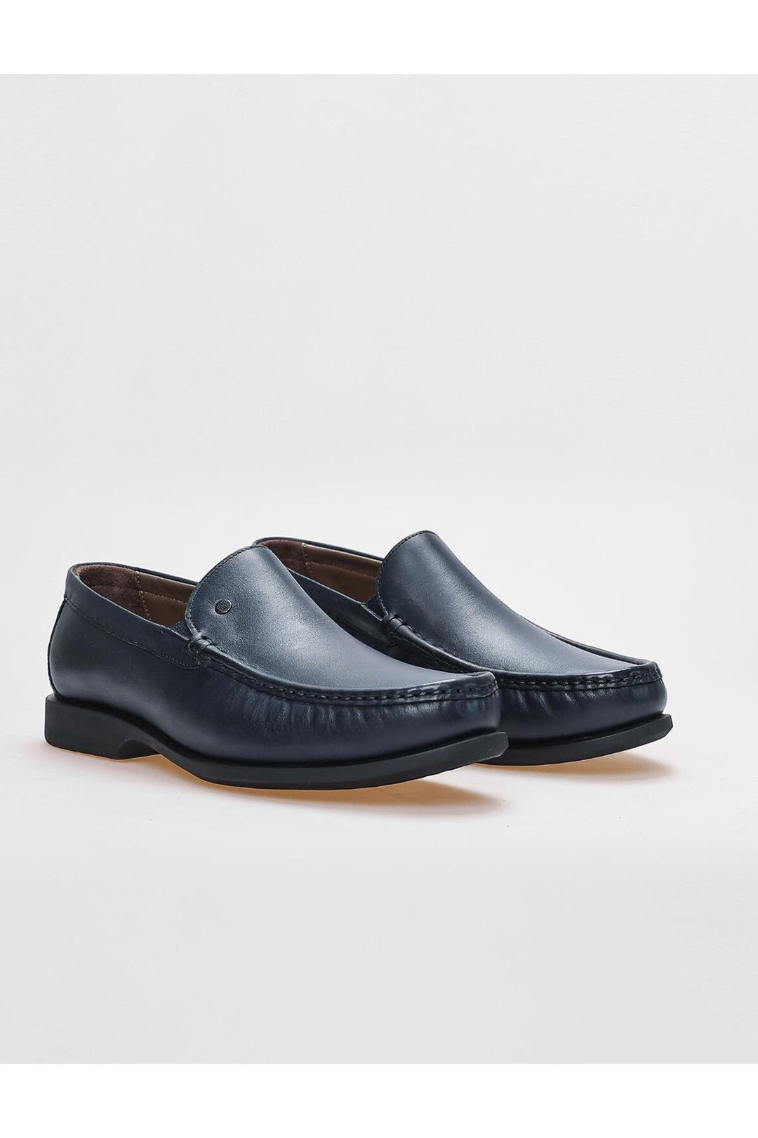Cabani Shoes Chaussures de ville pour hommes en cuir véritable bleu marine - Bleu marine