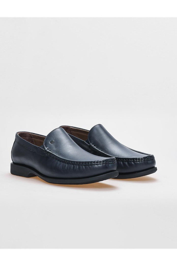 Cabani Shoes Chaussures de ville pour hommes en cuir véritable bleu marine - Bleu marine