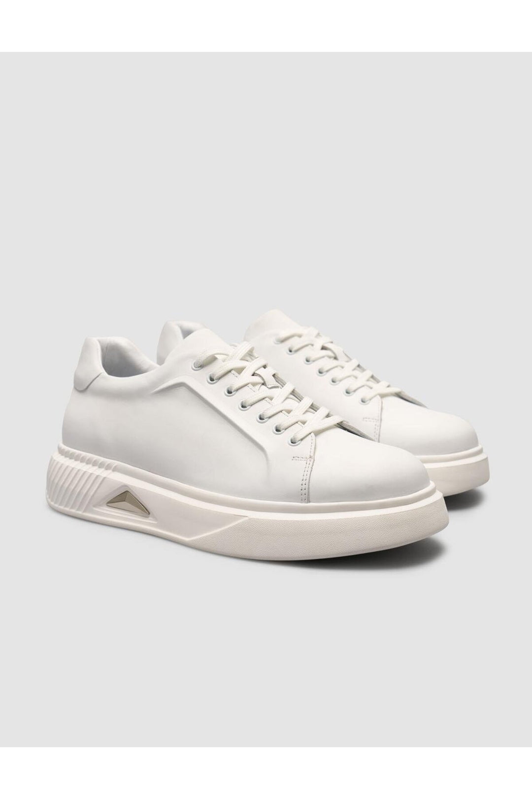 Cabani Shoes %100 Cuir Nubuck Blanc Baskets Homme - Blanc