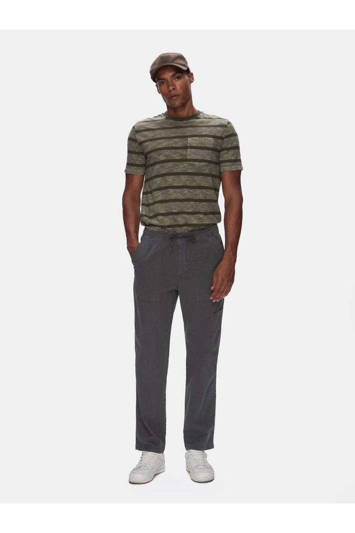 LTB Pantalon droit en gabardine anthracite