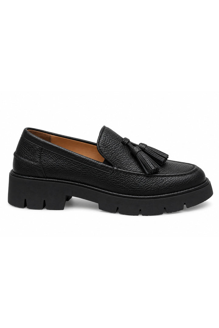 Wavelys ZAYN Chaussures Loafers Élégantes en Cuir Suédé Véritable pour Femmes - Noir
