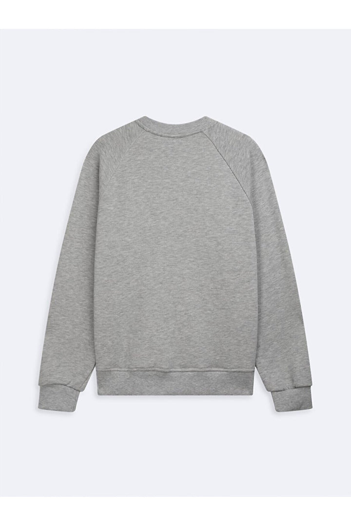LTB Sweat gris à manches longues et à col zéro - Griṡ_217
