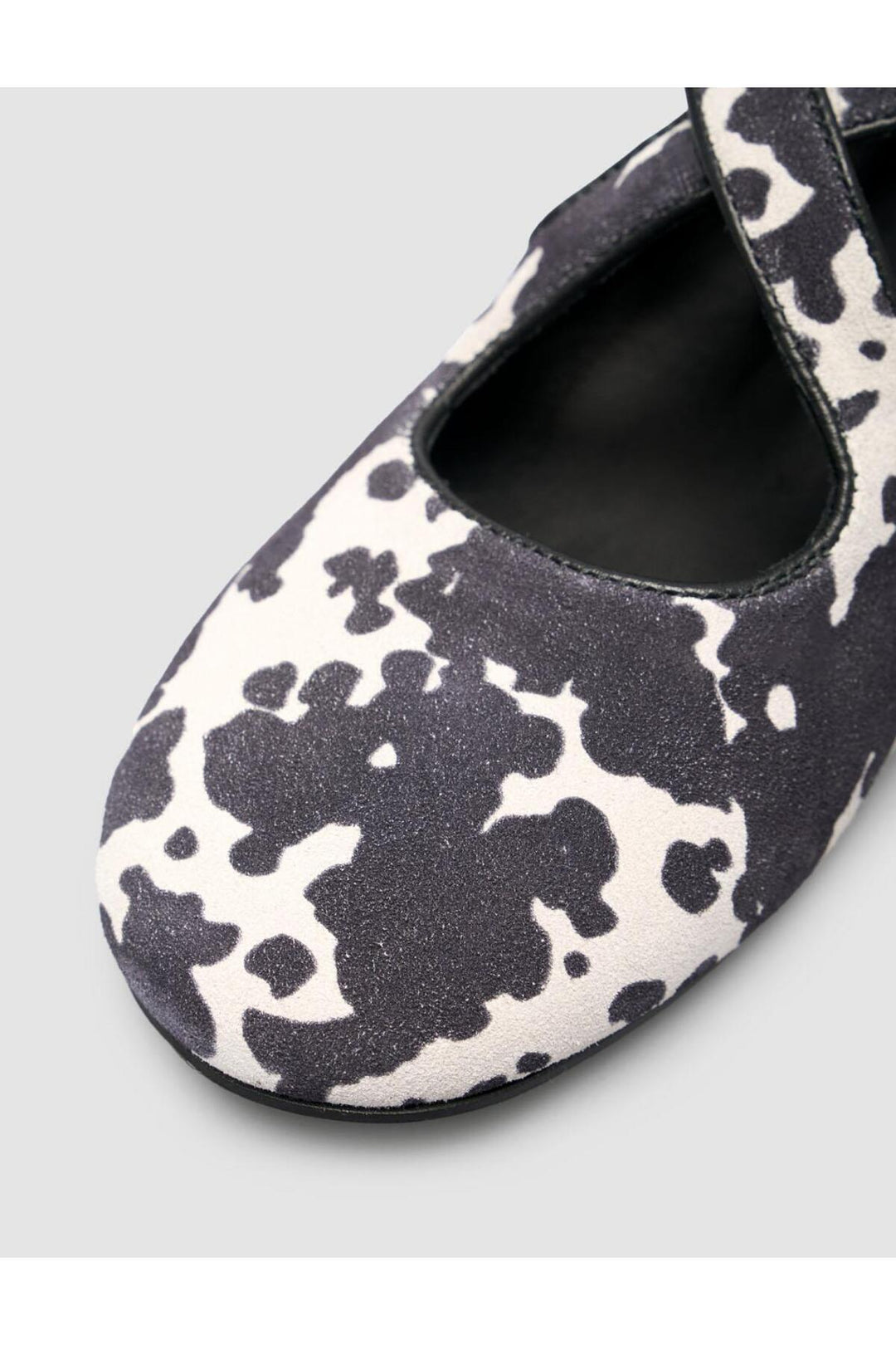 Cabani Shoes Ballerines pour femmes en cuir véritable 100% noir et blanc - Noir / Blanc