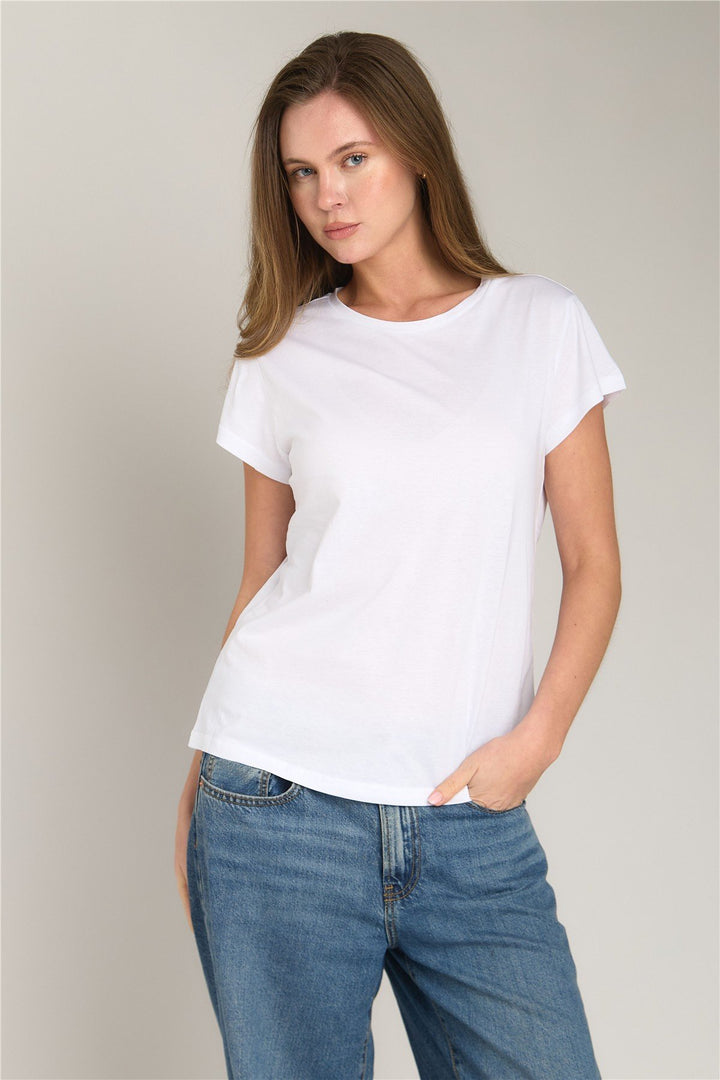 Lovely Things INA Basic T-shirt Vêtements supérieurs Haut de pyjama - Blanc