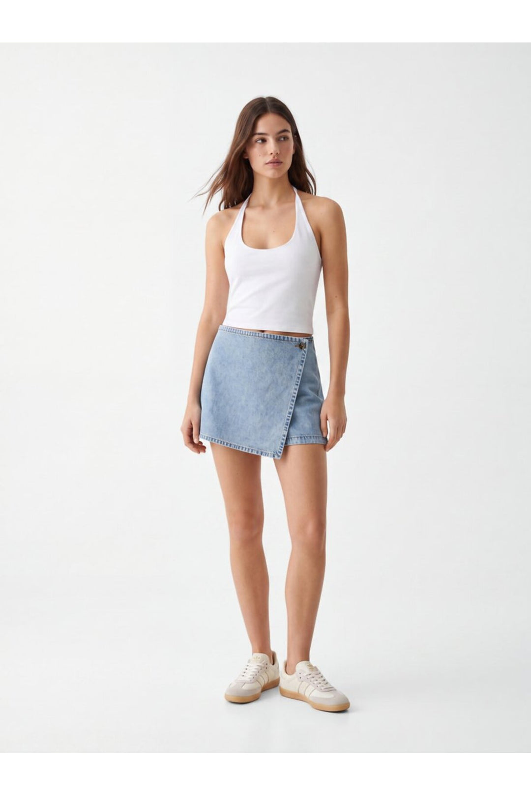 LTB Rosanna Jupe Short Jean Croisée Light Indigo - light Indigo