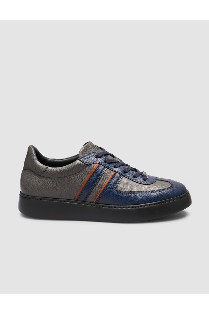 Cabani Shoes Bleu marine-Gris Véritable cuir Sneaker Ayakkabi - Multicolore