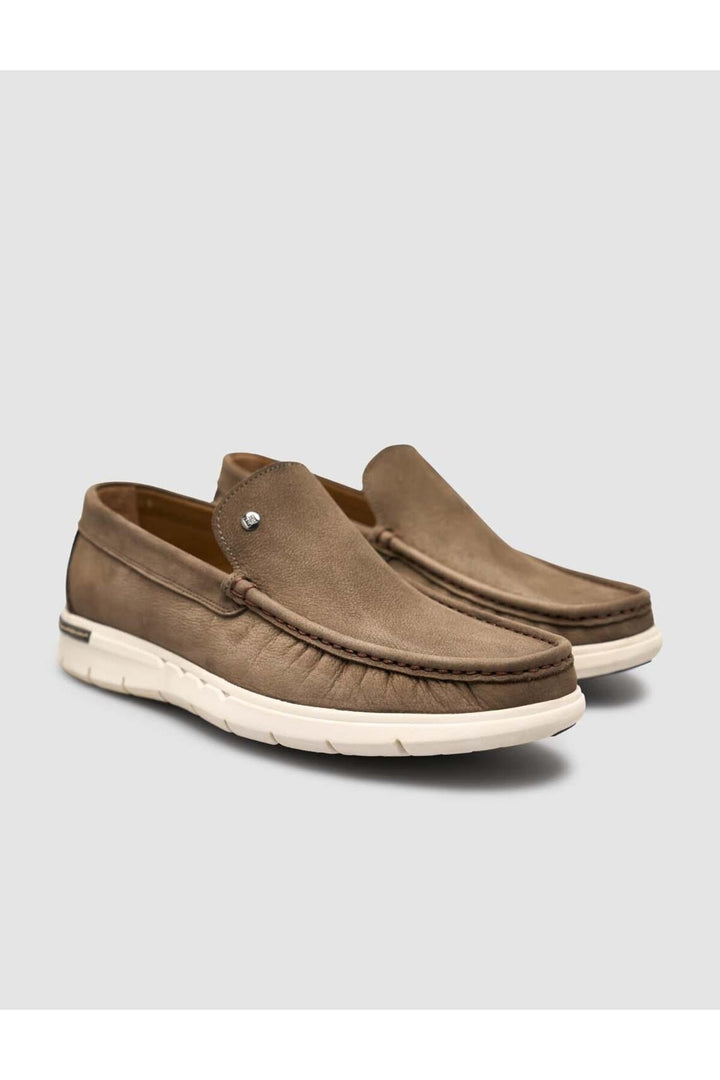 Cabani Shoes Loafer quotidien pour homme en cuir véritable kaki - Kaki