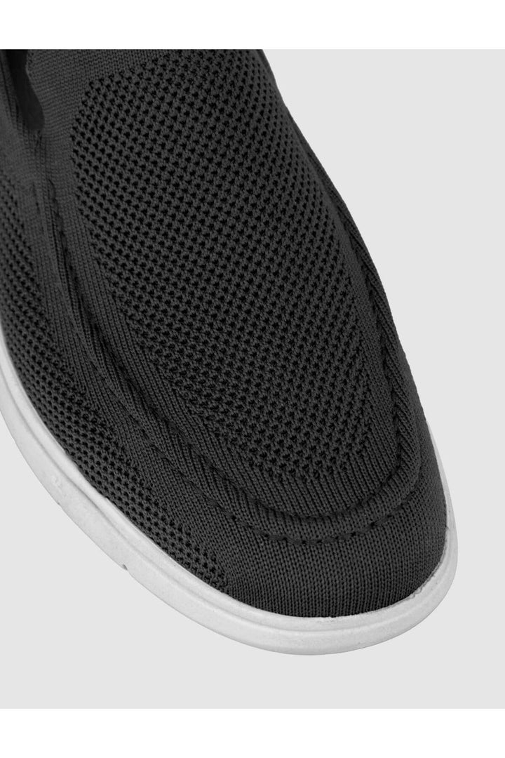 Cabani Shoes Chaussures décontractées pour hommes en tricot à semelle légère anthracite - Anthracite