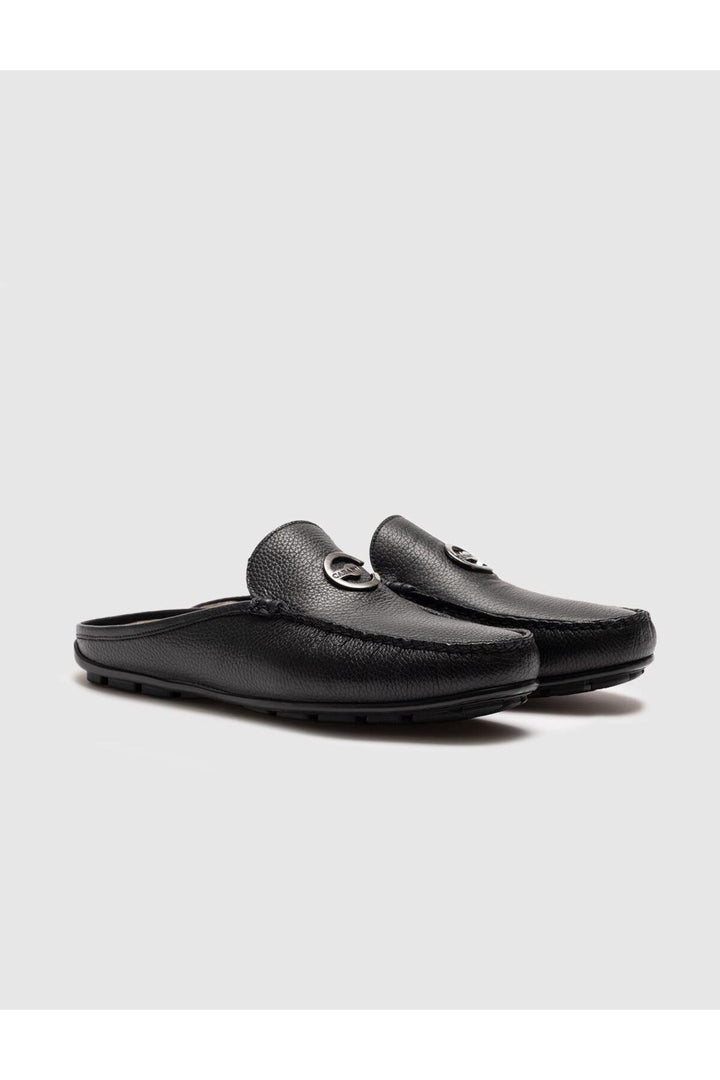Cabani Shoes Sandale pour homme en cuir véritable avec boucle noire - Multicolore