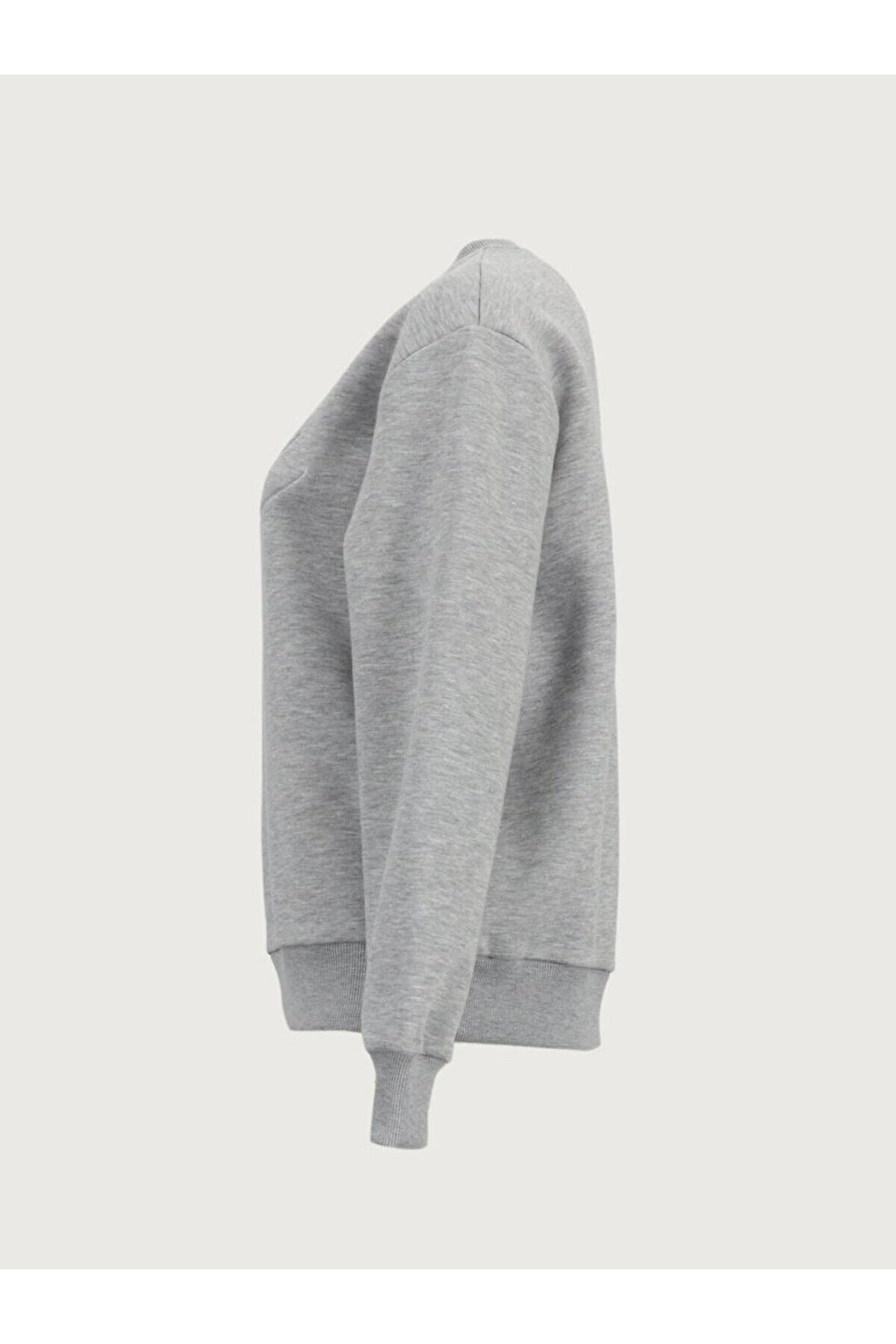 LTB Sweat gris à manches longues et col zéro imprimé