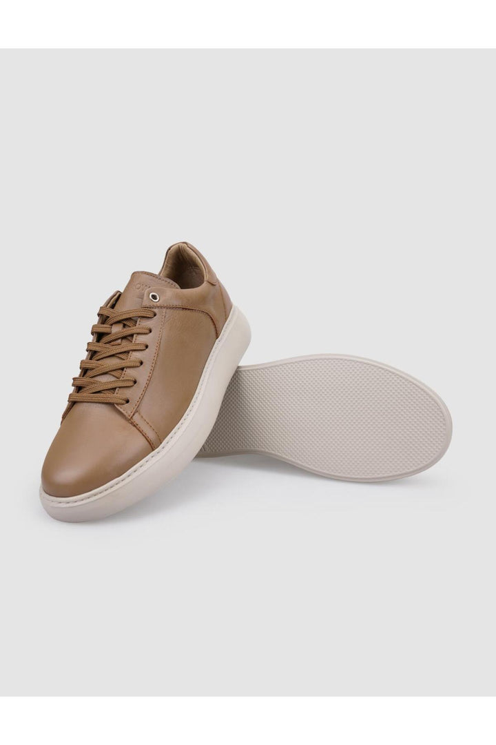 Cabani Shoes %100 Cuir véritable Chaussures de sport pour hommes en vison à lacets - Vison