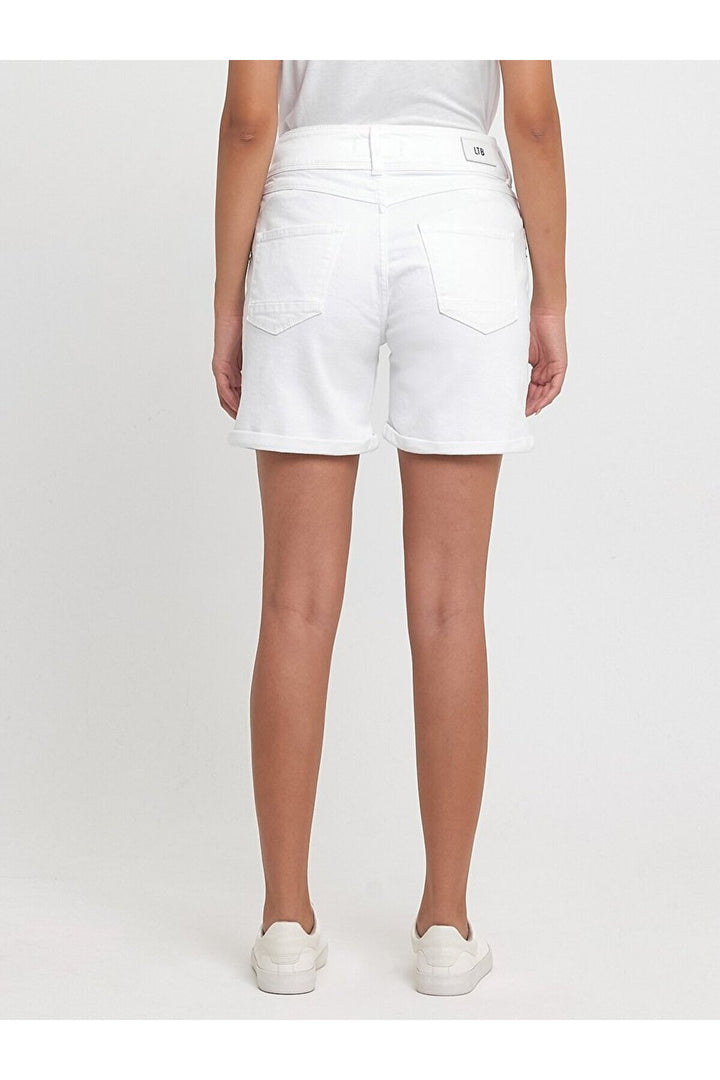 LTB Short en jean taille moyenne Rosına - Blanc_100
