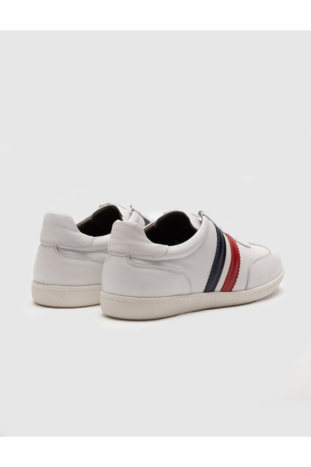 Cabani Shoes Chaussures de sport pour hommes en cuir véritable blanches à lacets - Blanc